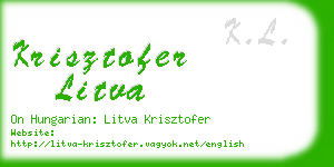krisztofer litva business card